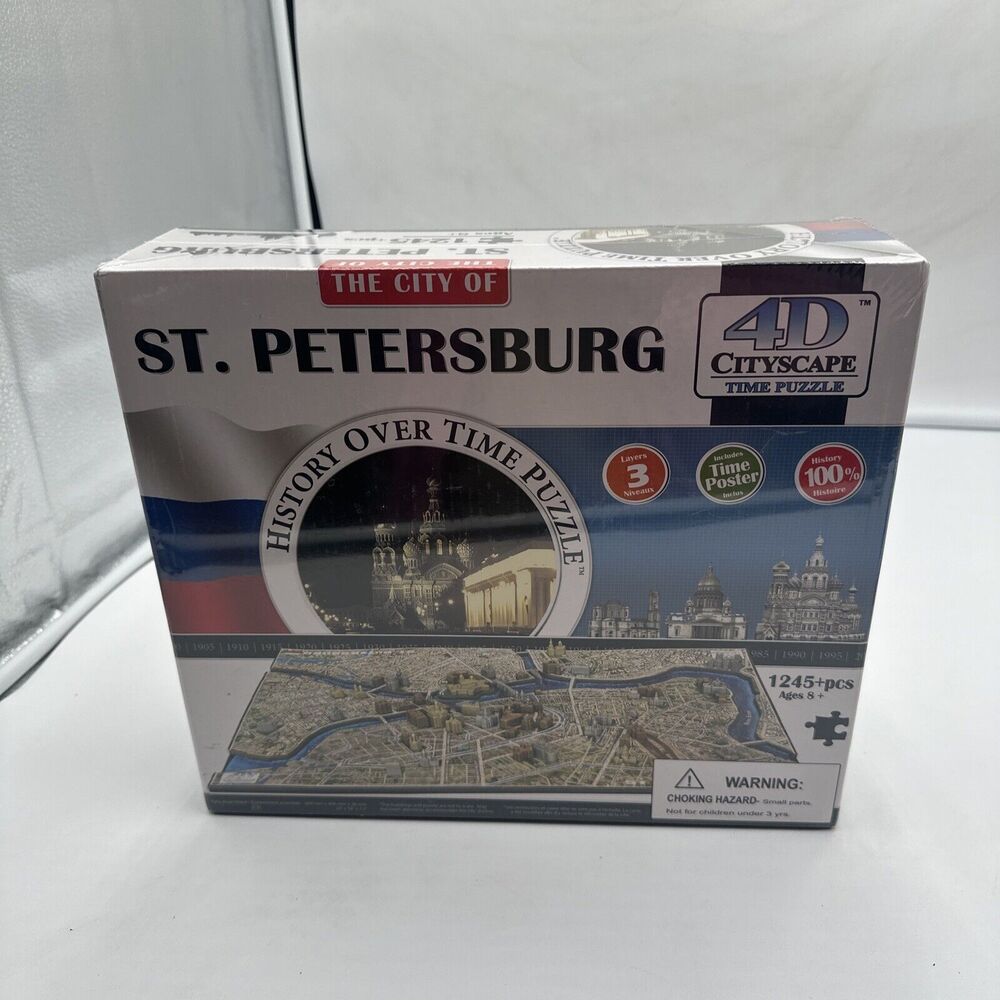 NEW Saint Petersburg Russia 4D Cityscape Puzzle 1245 Pieces, "History Over Time"